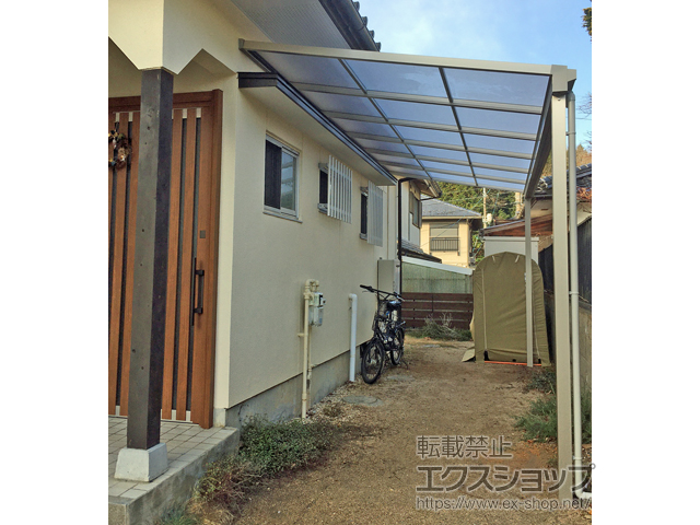 山口県山口市ののテラス屋根 ソラリア F型 テラスタイプ 単体 積雪〜20cm対応 施工例