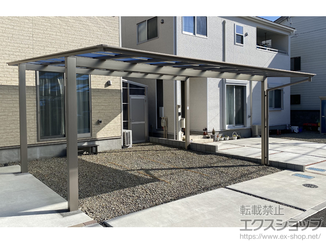 静岡県富士市ののカーポート ソリッドポート ワイド 積雪〜20cm対応 施工例