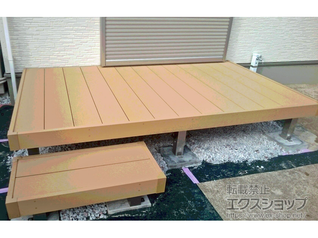 福岡県宗像市ののウッドデッキ リウッドデッキ 200 施工例