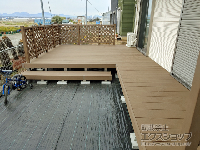神奈川県平塚市ののウッドデッキ リウッドデッキ 200 ※L字納まり 施工例