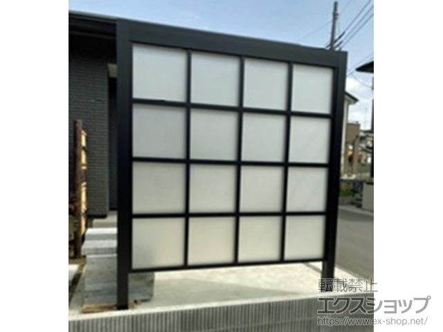 千葉県八街市ののフェンス・柵 Gスクリーン 角格子 パネル4段 施工例