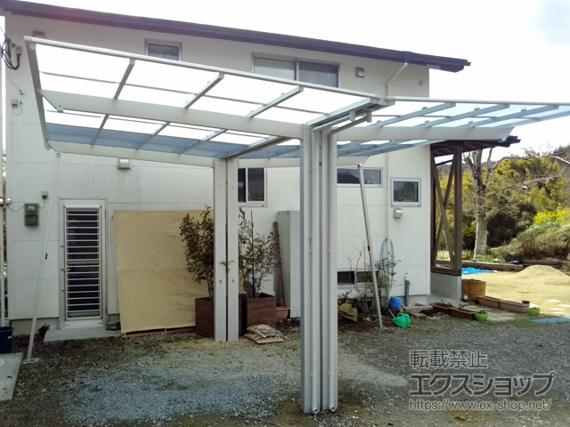 鹿児島県日置市ののカーポート ネスカF (フラットスタイル) Y合掌 積雪〜20cm対応 施工例