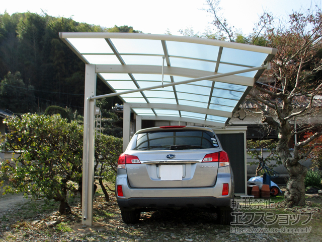 岡山県倉敷市ののカーポート レイナポートREグラン 延長 前下がり 積雪〜20cm対応 施工例