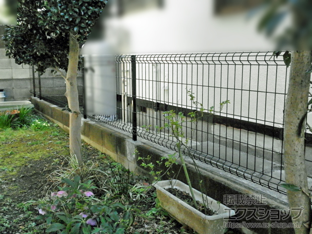 埼玉県さいたま市ののフェンス・柵 イーネットフェンス 3F型 自由柱施工 施工例