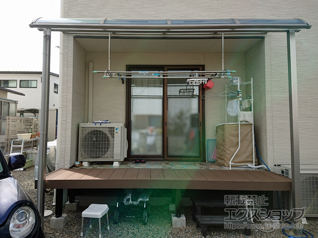 愛媛県西条市ののテラス屋根 ソラリア R型 テラスタイプ 単体 積雪〜20cm対応 施工例