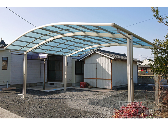 鹿児島県伊佐市ののカーポート レイナツインポートグラン　積雪〜20cm対応 施工例