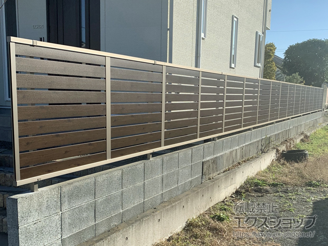 静岡県静岡市ののフェンス・柵 シャトレナ M1型 フリー支柱タイプ 施工例