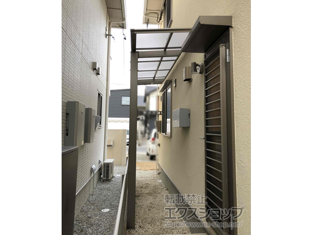愛知県豊川市ののテラス屋根 フーゴF 独立テラスタイプ 単体 積雪〜20cm対応 施工例