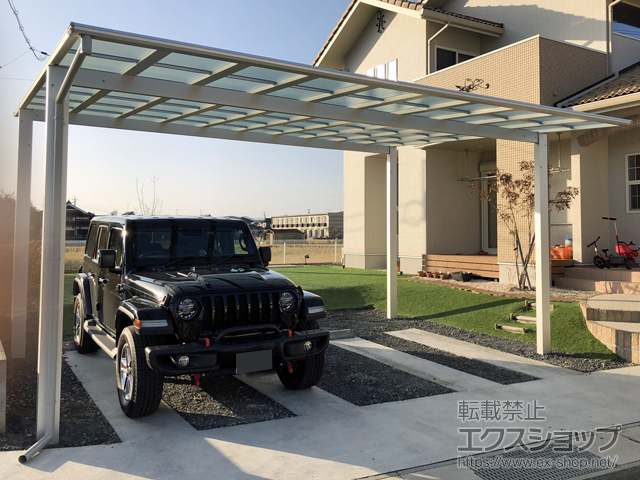 岡山県津山市ののカーポート エフルージュ ツイン FIRST 積雪〜20cm対応 施工例