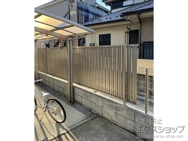 神奈川県横浜市ののフェンス・柵 フェンスAB TS2型 縦スリット2 フリーポールタイプ 施工例