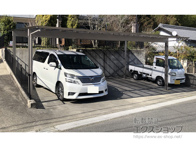 岐阜県多治見市ののカーポート アーキデュオ ワイド 3台用 積雪〜20cm対応 施工例