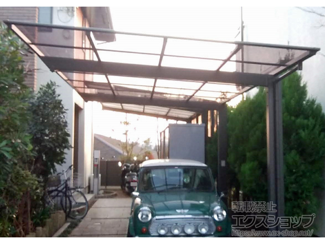 東京都調布市ののカーポート ネスカF (フラットスタイル) 積雪〜20cm対応 施工例