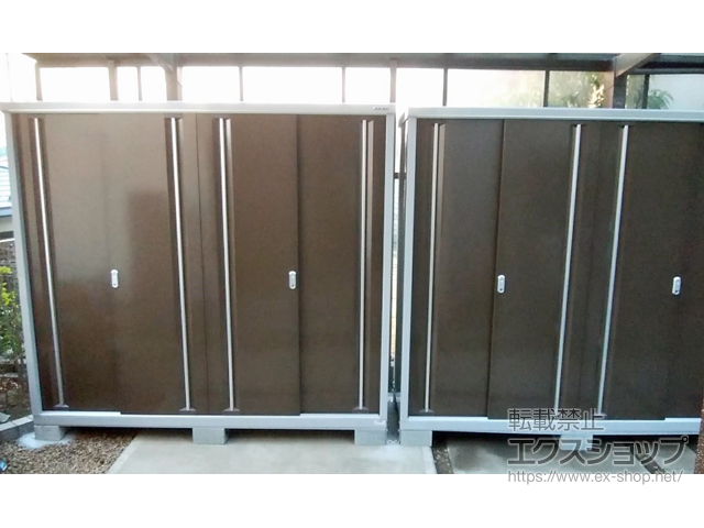 東京都調布市のの物置・屋外倉庫 シンプリー 一般型 2160×755×1903 MJX-217E-P-TB 施工例