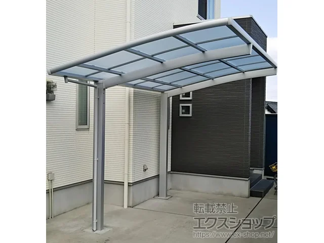 大阪府岸和田市のLIXIL(リクシル)のカーポート ネスカR (ラウンドスタイル) 積雪～20cm対応 施工例