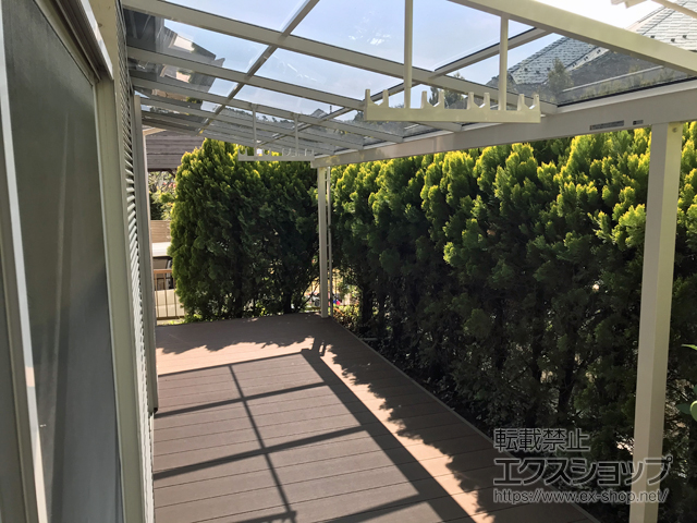 神奈川県横浜市ののテラス屋根 ソラリア F型 テラスタイプ 単体 積雪〜20cm対応 施工例