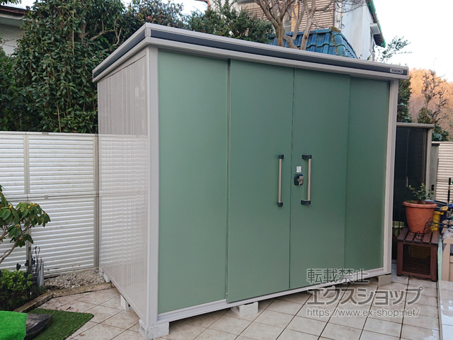 東京都八王子市のの物置・屋外倉庫 エルモ 一般型 （LMD-2918H） 施工例