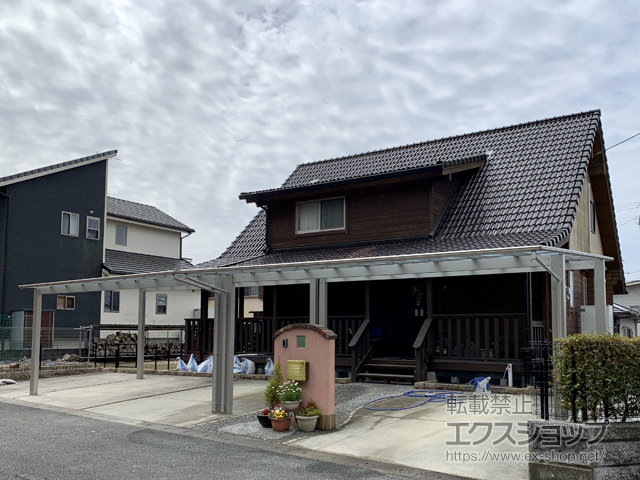 福岡県宗像市ののカーポート エフルージュ ツイン 積雪〜20cm対応 施工例