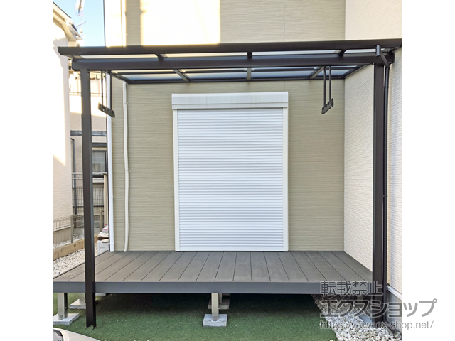 東京都八王子市ののテラス屋根 ソラリア F型 テラスタイプ 単体 積雪〜20cm対応 施工例