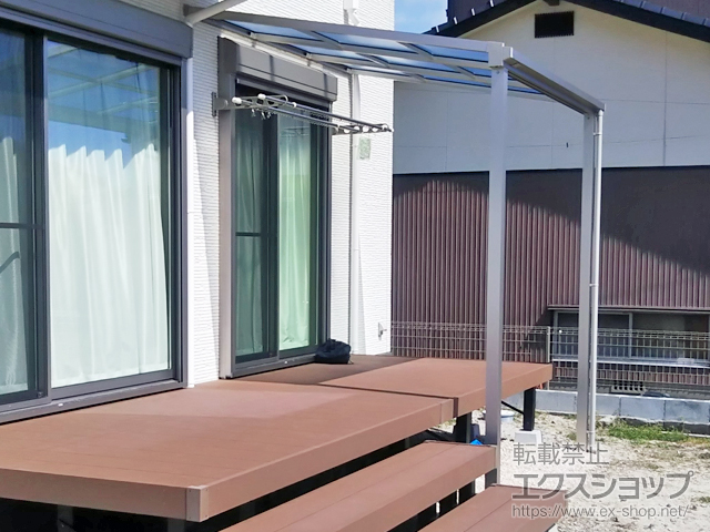 佐賀県小城市ののテラス屋根 ソラリア F型 テラスタイプ 単体 積雪〜20cm対応 施工例