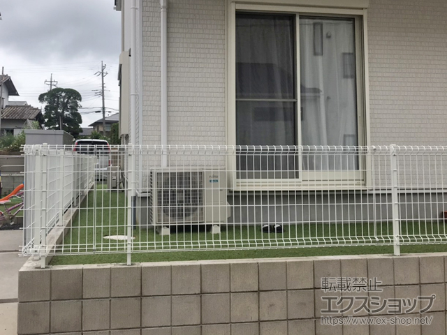 千葉県市原市ののフェンス・柵 ハイグリッドフェンスN8型 フリーポールタイプ 施工例