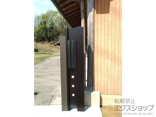 香川県木田郡三木町のの機能門柱・ポスト ルシアスポストユニット BK02型 施工例