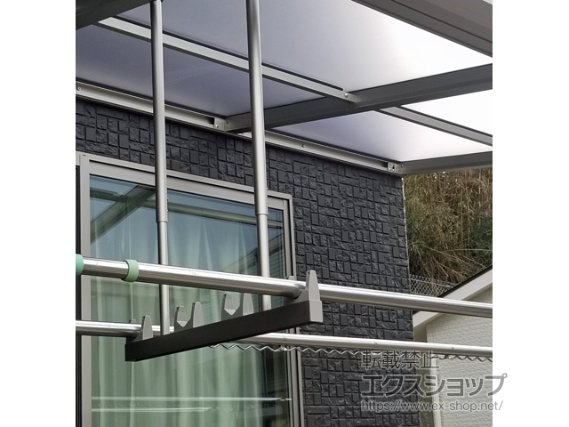 愛媛県松山市ののテラス屋根 プレシオステラスII F型 テラスタイプ 単体 積雪〜20cm対応 施工例