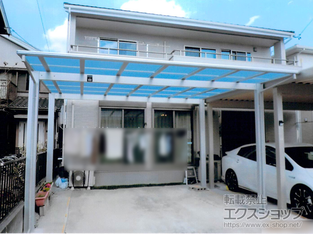 愛知県豊川市ののカーポート エフルージュ ツイン 積雪〜20cm対応 施工例