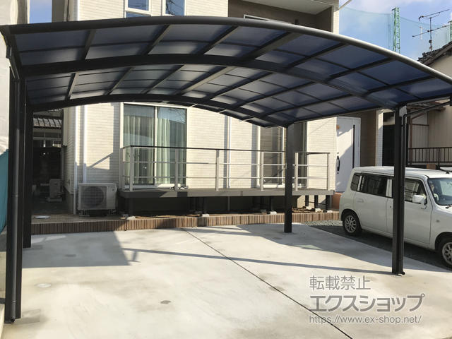 熊本県荒尾市ののカーポート レイナツインポートグラン　積雪〜20cm対応 施工例