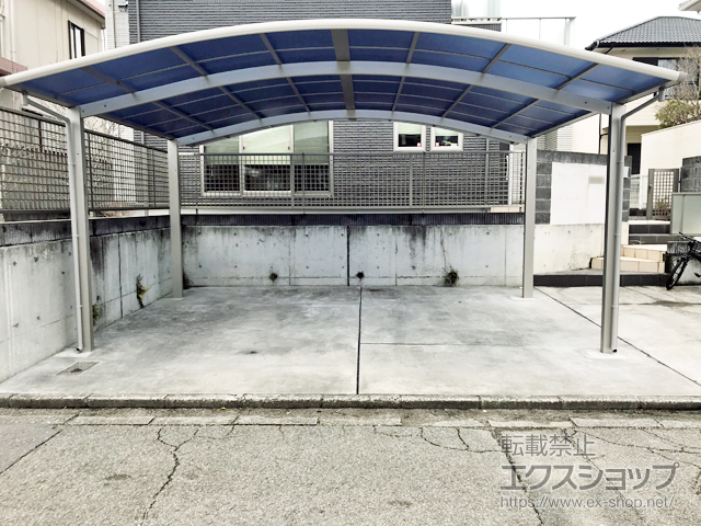 徳島県徳島市ののカーポート プレシオスポート ワイド 積雪〜20cm対応 施工例