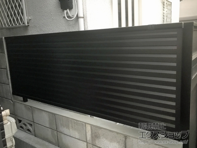 東京都新宿区ののフェンス・柵 シンプレオフェンス13型 ルーバー 自由柱施工 施工例