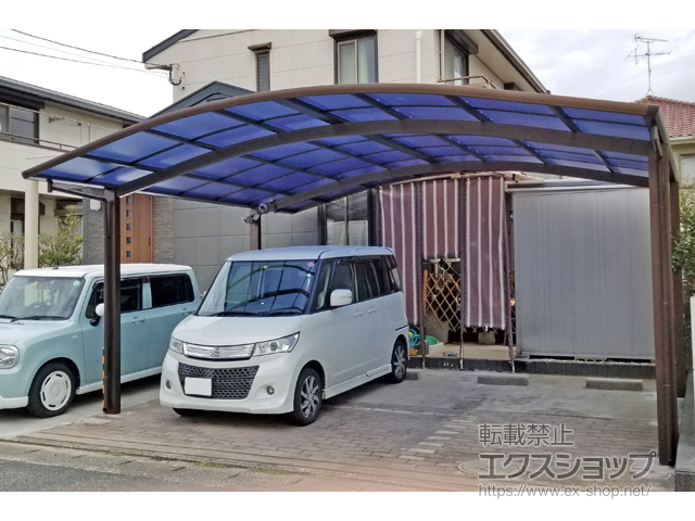 福岡県福岡市ののカーポート プレシオスポート ワイド 積雪〜20cm対応 施工例