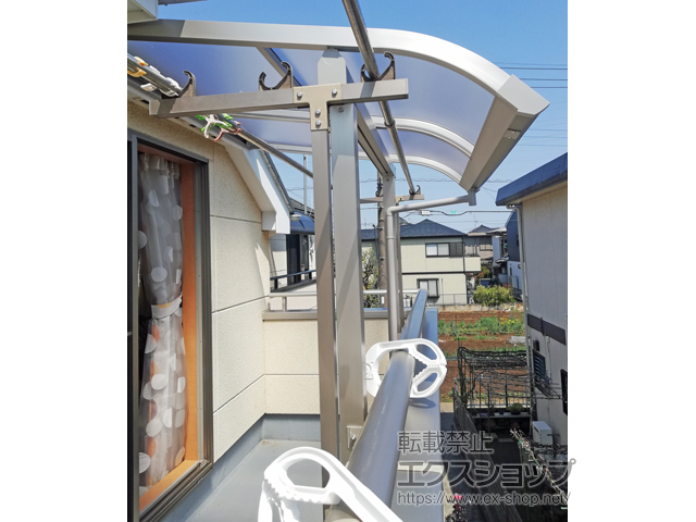 埼玉県川越市のの物置・屋外倉庫、サイクルポート・駐輪場、バルコニー・ベランダ屋根 プレシオステラスII R型 屋根タイプ 単体 積雪〜20cm対応 施工例