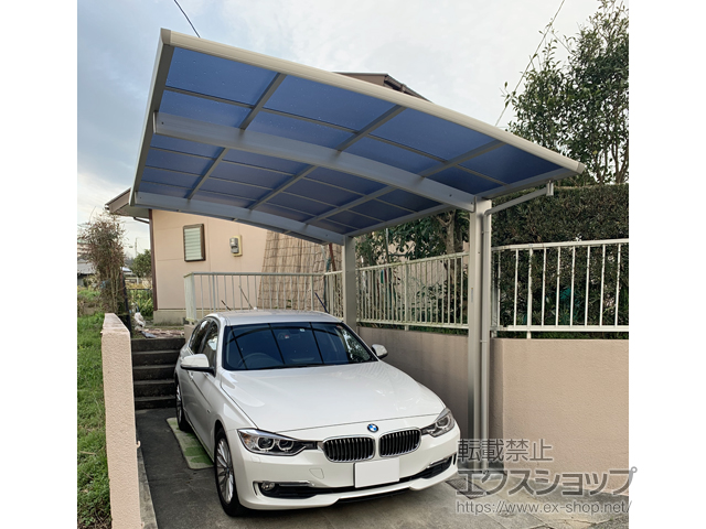 福岡県八女市ののカーポート プレシオスポート 積雪〜20cm対応 施工例