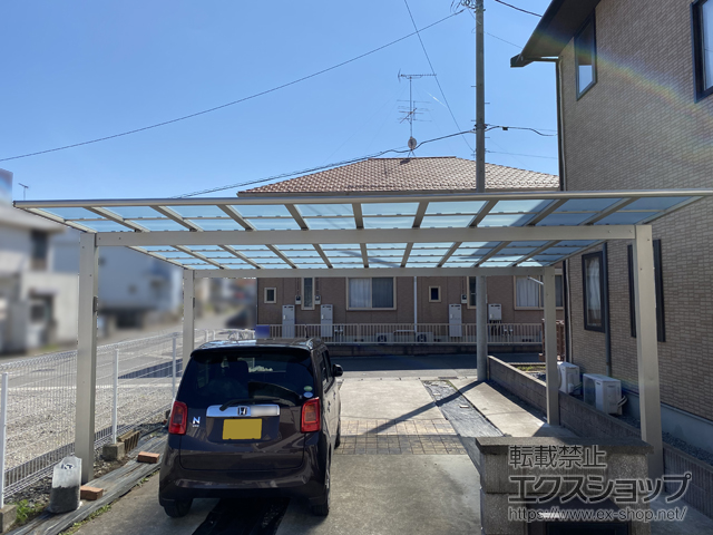 栃木県小山市ののカーポート エフルージュ ツイン 積雪〜20cm対応 施工例