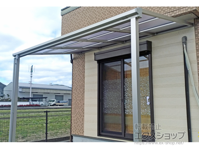 兵庫県西脇市ののテラス屋根 ソラリア Ｆ型 テラスタイプ 単体 積雪〜20cm対応 施工例