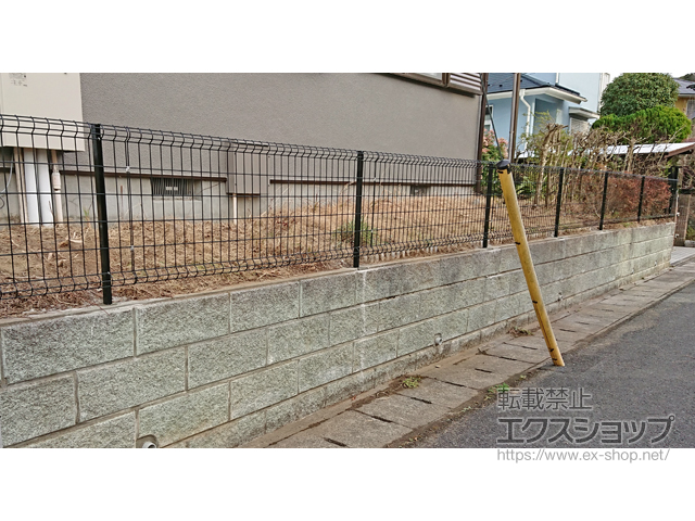 千葉県大網白里市ののフェンス・柵 ハイグリッドフェンスUF8型　自由柱施工 施工例
