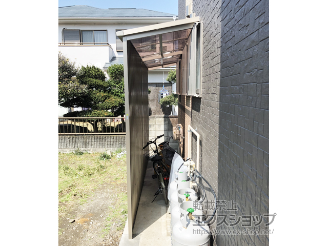 栃木県宇都宮市ののストックヤード オイトック アルミパネル囲い 基本タイプ 単体 積雪〜20ｃｍ対応 施工例