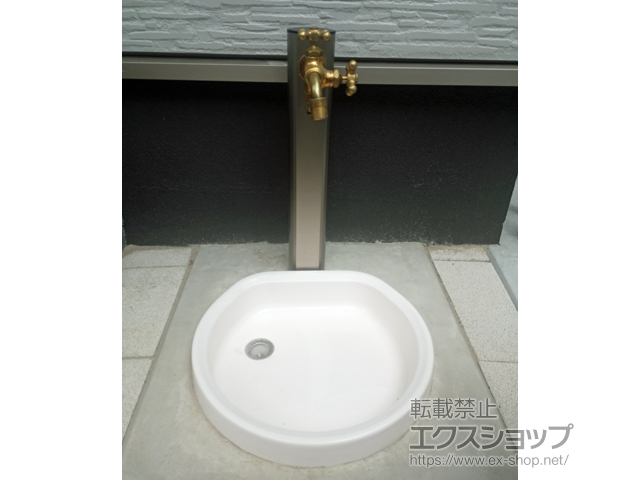 千葉県市川市のの立水栓・ガーデンシンク 和モダン「レゼーナ」一口セット 施工例