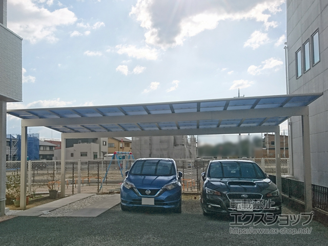 滋賀県守山市ののカーポート エフルージュ トリプル 積雪〜20cm対応 施工例