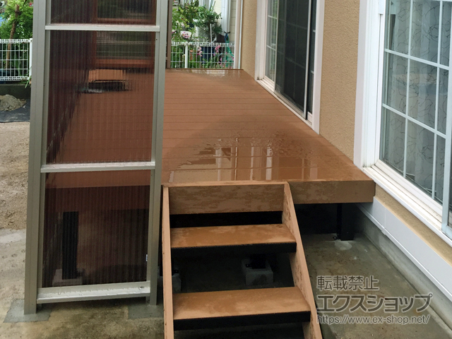 広島県広島市ののウッドデッキ リウッドデッキ 200 施工例