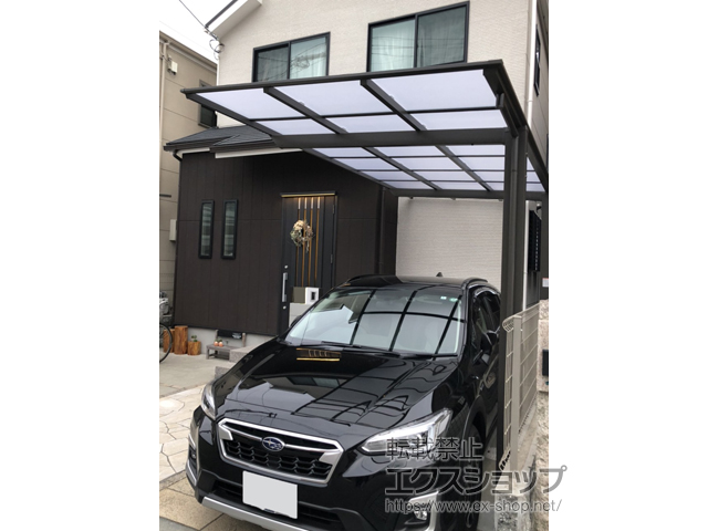 兵庫県宝塚市ののサイクルポート・駐輪場 ネスカFミニ (フラットスタイル) 積雪〜20cm対応 施工例