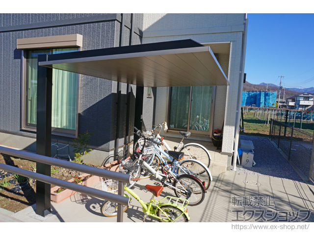 リクシル カーポート SC ミニ 縦2連棟 21-22型 ロング柱（H25） 『LIXIL』『自転車置場サイクルポート自転車屋根』 - 1