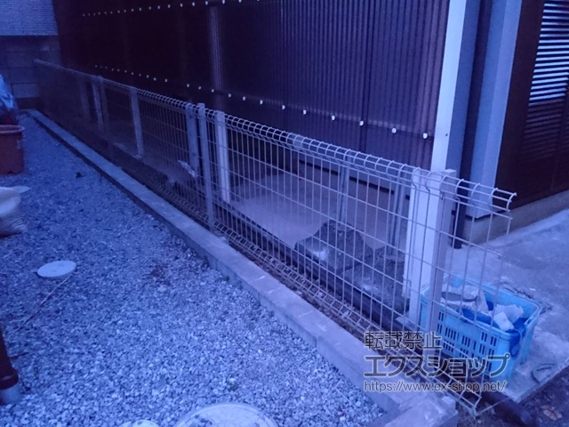 千葉県市川市ののフェンス・柵 メッシュフェンス BB 自在柱 施工例