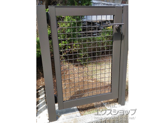 神奈川県横浜市のの門扉 アルメッシュ門扉 片開き 柱使用 施工例