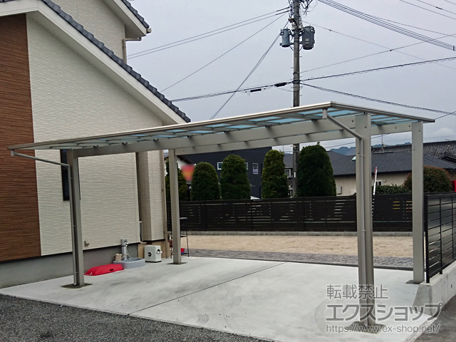 福岡県うきは市ののカーポート エフルージュ ツイン 積雪〜20cm対応 施工例