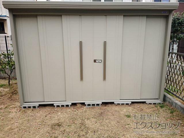 広島県広島市のの物置・屋外倉庫 Mr.ストックマンダンディ 一般型 3232×2290×2110 ND-3222-Y-W 施工例