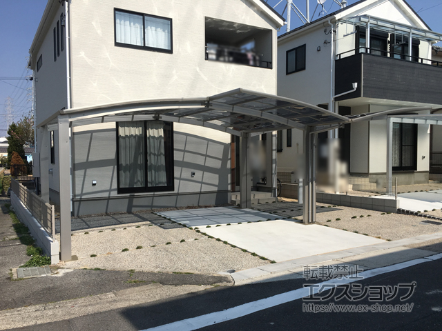 愛知県名古屋市ののカーポート プレシオスポート Y合掌 積雪〜20cm対応 施工例