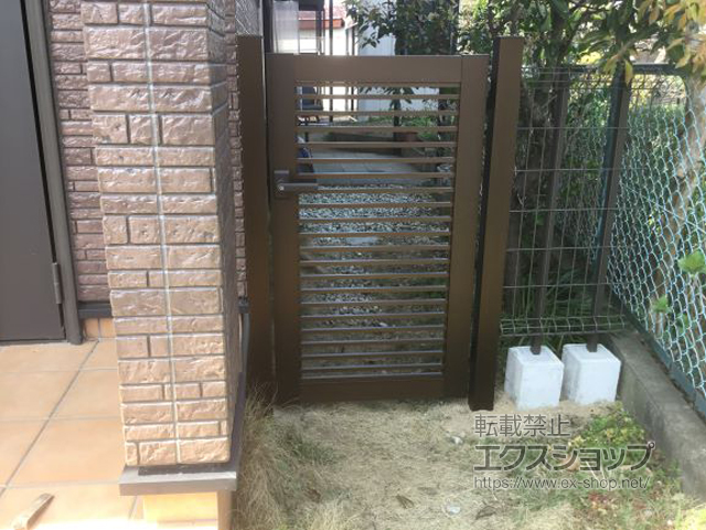 福岡県福岡市のの門扉 プレシオス門扉 横格子 片開き 施工例