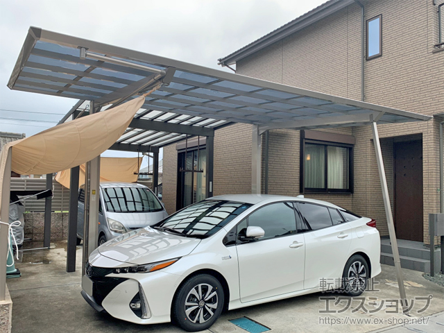 滋賀県高島市ののカーポート スマートポートHG 片型支持タイプ 積雪〜30cm対応 施工例