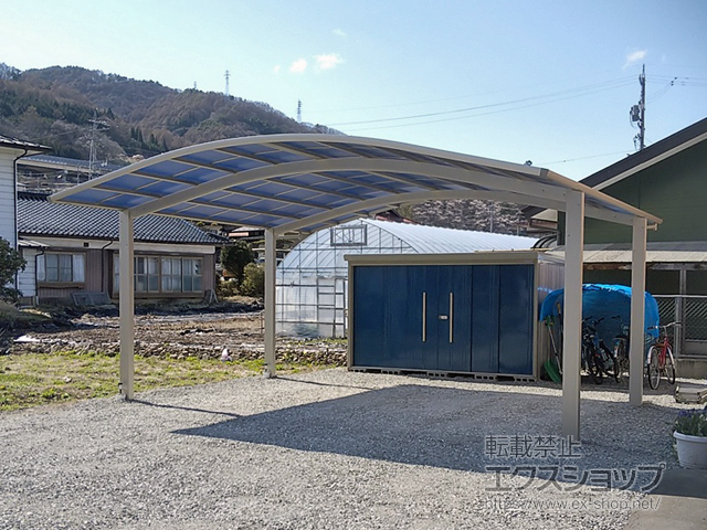 長野県諏訪市ののカーポート レイナツインポートグラン　積雪〜20cm対応 施工例